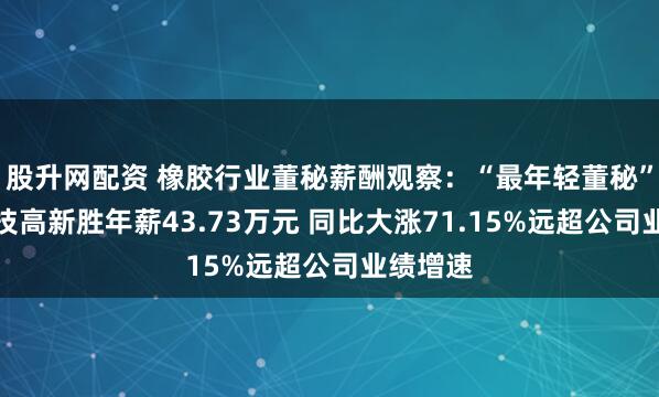 股升网配资 橡胶行业董秘薪酬观察：“最年轻董秘”联科科技高新胜年薪43.73万元 同比大涨71.15%远超公司业绩增速
