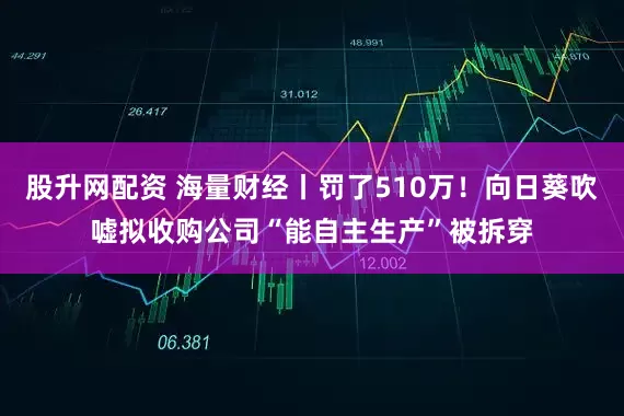 股升网配资 海量财经丨罚了510万！向日葵吹嘘拟收购公司“能自主生产”被拆穿